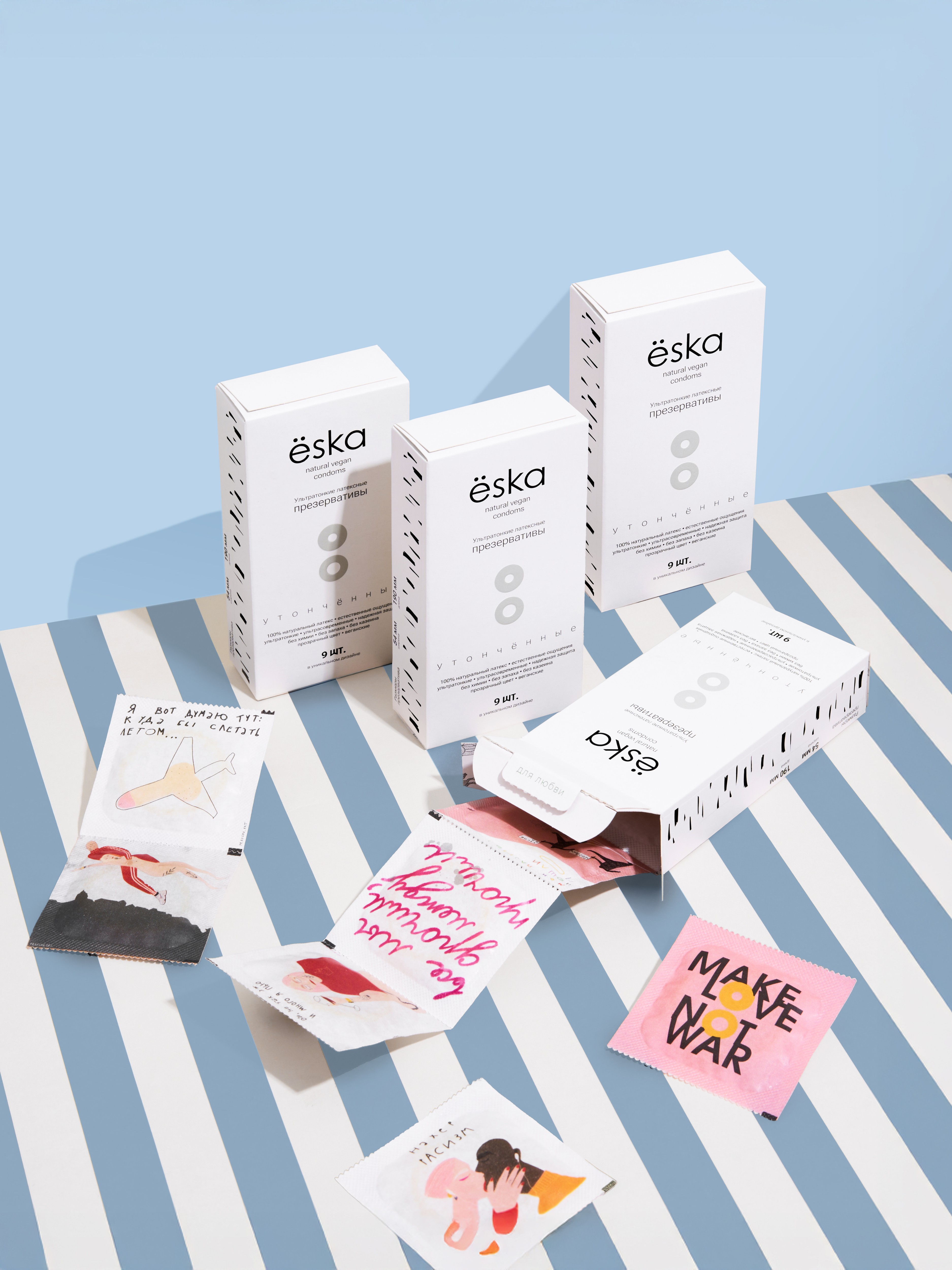 Ультратонкие латексные презервативы, ёska 